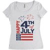 happy 4th of july Women's Triblend Scoop T-shirt