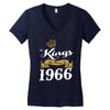 kings are born in 1966 Women's V-Neck T-Shirt