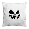 pumpkin face Throw Pillow