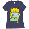 meow is running Ladies Fitted T-Shirt