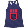 land of the free Racerback Tank