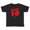team 10 red Toddler T-shirt