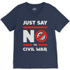 say no to civil war V-Neck Tee