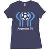 argentina 78 world cup 1978 retro football Ladies Fitted T-Shirt