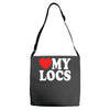 love my locs Adjustable Strap Totes
