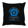 aperture science volunteer Throw Pillow