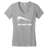 just don't care Women's V-Neck T-Shirt