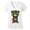 angry raccoon Women's V-Neck T-Shirt