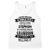 Super Cool Stepmom Of A Freaking Awesome Grandson Tank Top