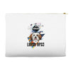 who loves lhasa apso Accessory Pouches