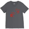 bloody hand print funny zombie kill undead blood horror killer V-Neck Tee