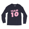 team 10 light pink Long Sleeve Shirts