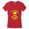 i hate tacos said no juan funny Women's V-Neck T-Shirt