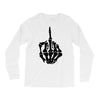 middle finger skeleton bone skull grafitti art Long Sleeve Shirts