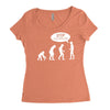 banksy funny human evolution indie Women's Triblend Scoop T-shirt
