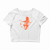clockwork orange Crop Top