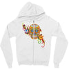 women's sugar skull purple Zipper Hoodie