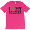 i love my soldier regular camouflage T-Shirt