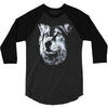round neck dog wolf 3/4 Sleeve Shirt