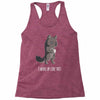 i woke up like this Racerback Tank