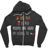 are red is red Zipper Hoodie