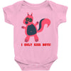 i only kiss boys Baby Onesie
