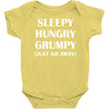 sleepy. hungry. grumpy. Baby Onesie