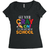 Get Your Cray On It's Last Day Of School Women's Triblend Scoop T-shirt