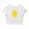 mud smiley face Crop Top