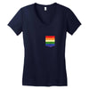 LGBT Pocket Rainbow Colors Women's V-Neck T-Shirt