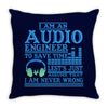 audio engineer tee Throw Pillow