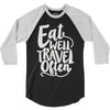 eat well travel often 3/4 Sleeve Shirt