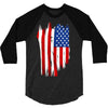 sa distress flag cool american 3/4 Sleeve Shirt