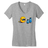 pac chomp Women's V-Neck T-Shirt