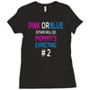 pink or blue mommy is expecting number 2 new Ladies Fitted T-Shirt