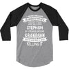 Super Cool Stepmom Of A Freaking Awesome Grandson 3/4 Sleeve Shirt