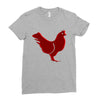 chiken red Ladies Fitted T-Shirt