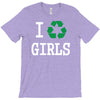 i recycle girls slogan text funny baseball jersey T-Shirt