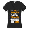 My Daughter Is Super Awesome Her Mom Women's V-Neck T-Shirt