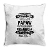 Super Cool Papaw Of A Freaking Awesome Grandson Throw Pillow