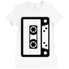 retro cassette Ladies Fitted T-Shirt