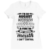 I Am An August Women Ladies Fitted T-Shirt