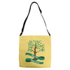 hope for liver cancer Adjustable Strap Totes