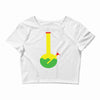 rasta bong water pipe slide insert stem filtered Crop Top