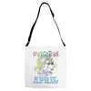 unicorns are born in april cute unicorn Adjustable Strap Totes