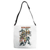 historical superheroes Adjustable Strap Totes