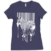 banksy street art zebra bar code Ladies Fitted T-Shirt
