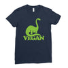 vegan dinosaur best trending Ladies Fitted T-Shirt