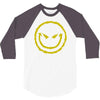 evil smiley emoticon 3/4 Sleeve Shirt