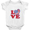 star spangled hammered Baby Onesie